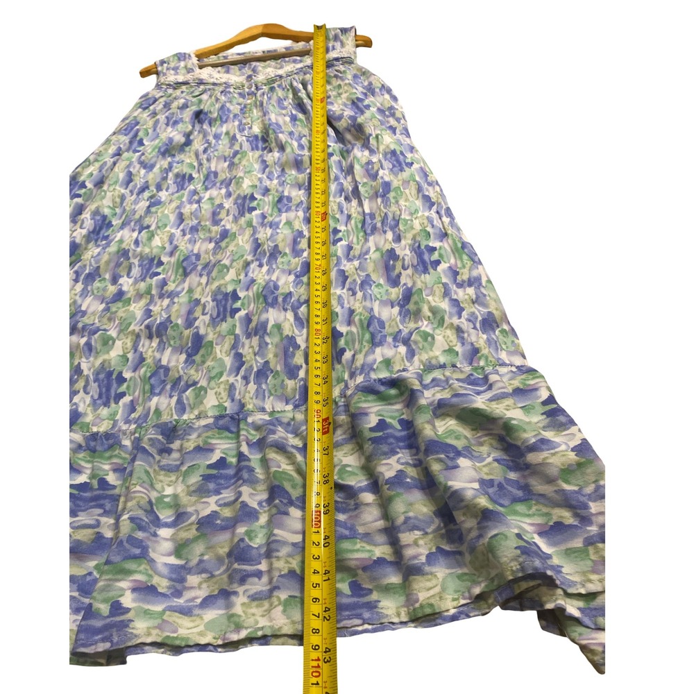 Aoiier Blue Floral Lace Trim Sleeveless Nightgown Maxi‎ Sleep Dress Womens XXL - Picture 7 of 8